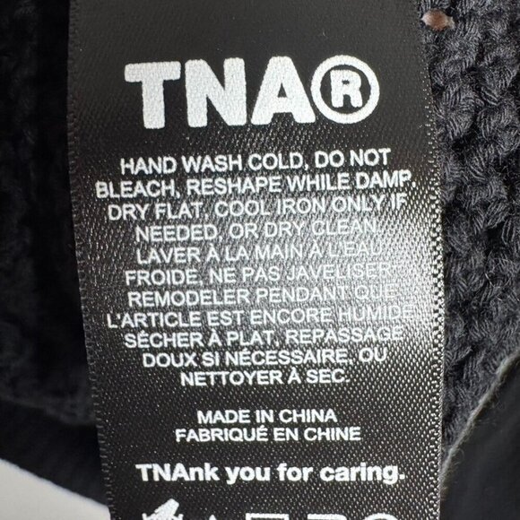 TNA Alameda Sweater Black mesh top womens size XS - Picture 8 of 10